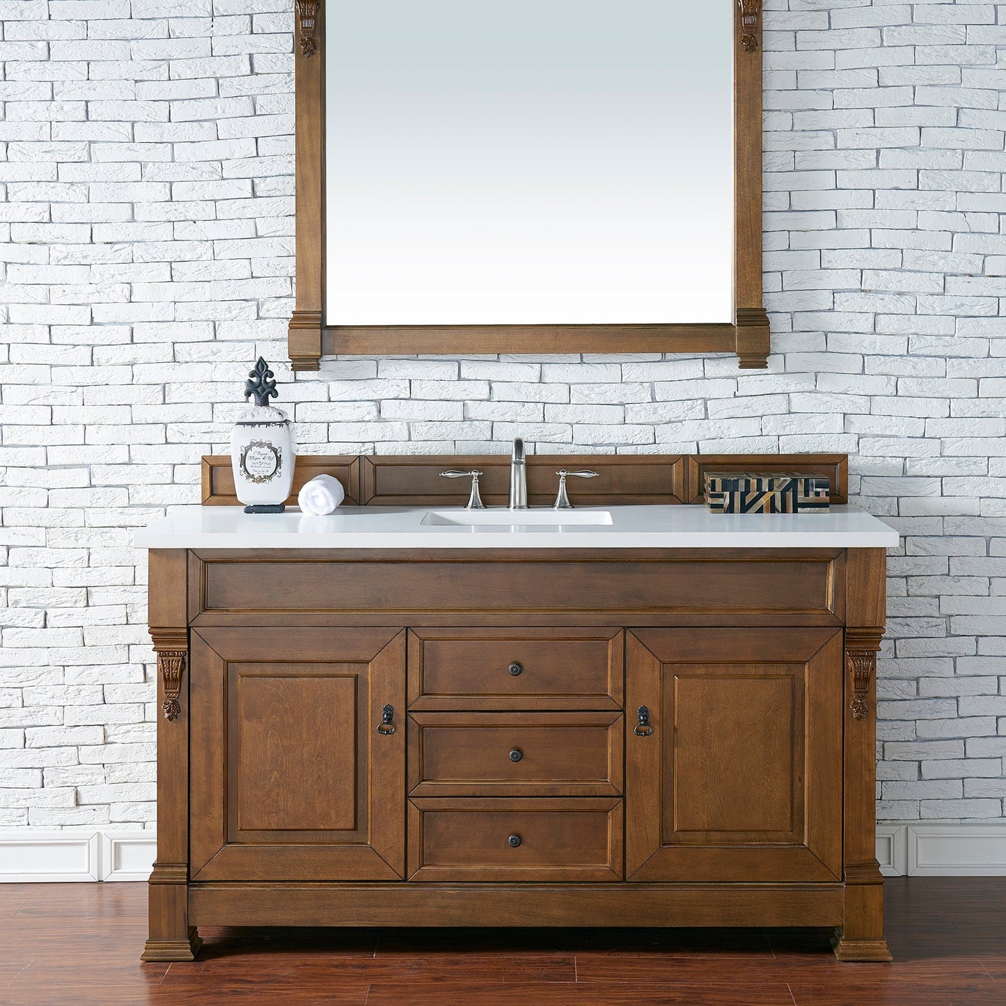
                  
                    Brookfield 60" Single Bathroom Vanity in Country Oak Single Bathroom Vanity James Martin Vanities Select Your Top 
                  
                