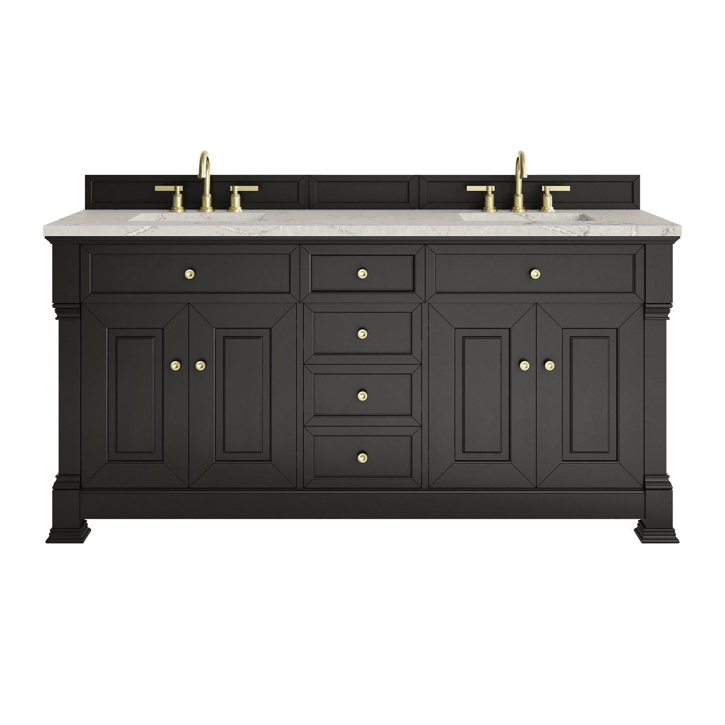 
                  
                    Brookfield 72" Double Vanity in Black Onyx Double Bathroom Vanity James Martin Vanities 
                  
                