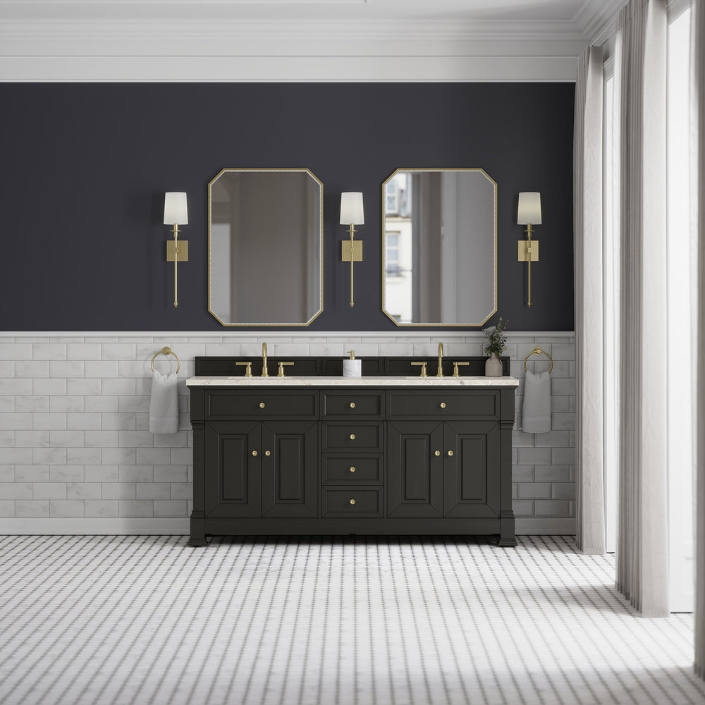 
                  
                    Brookfield 72" Double Vanity in Black Onyx Double Bathroom Vanity James Martin Vanities 
                  
                