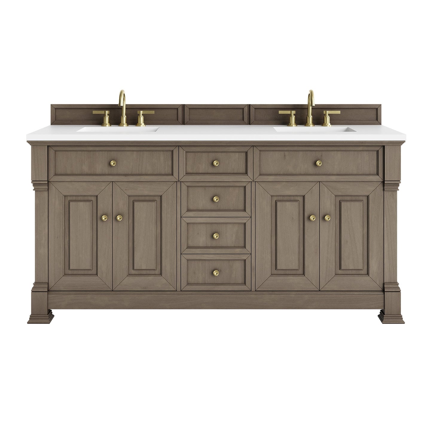 
                  
                    Brookfield 72" Double Vanity in Pecan Double Bathroom Vanity James Martin Vanities 
                  
                