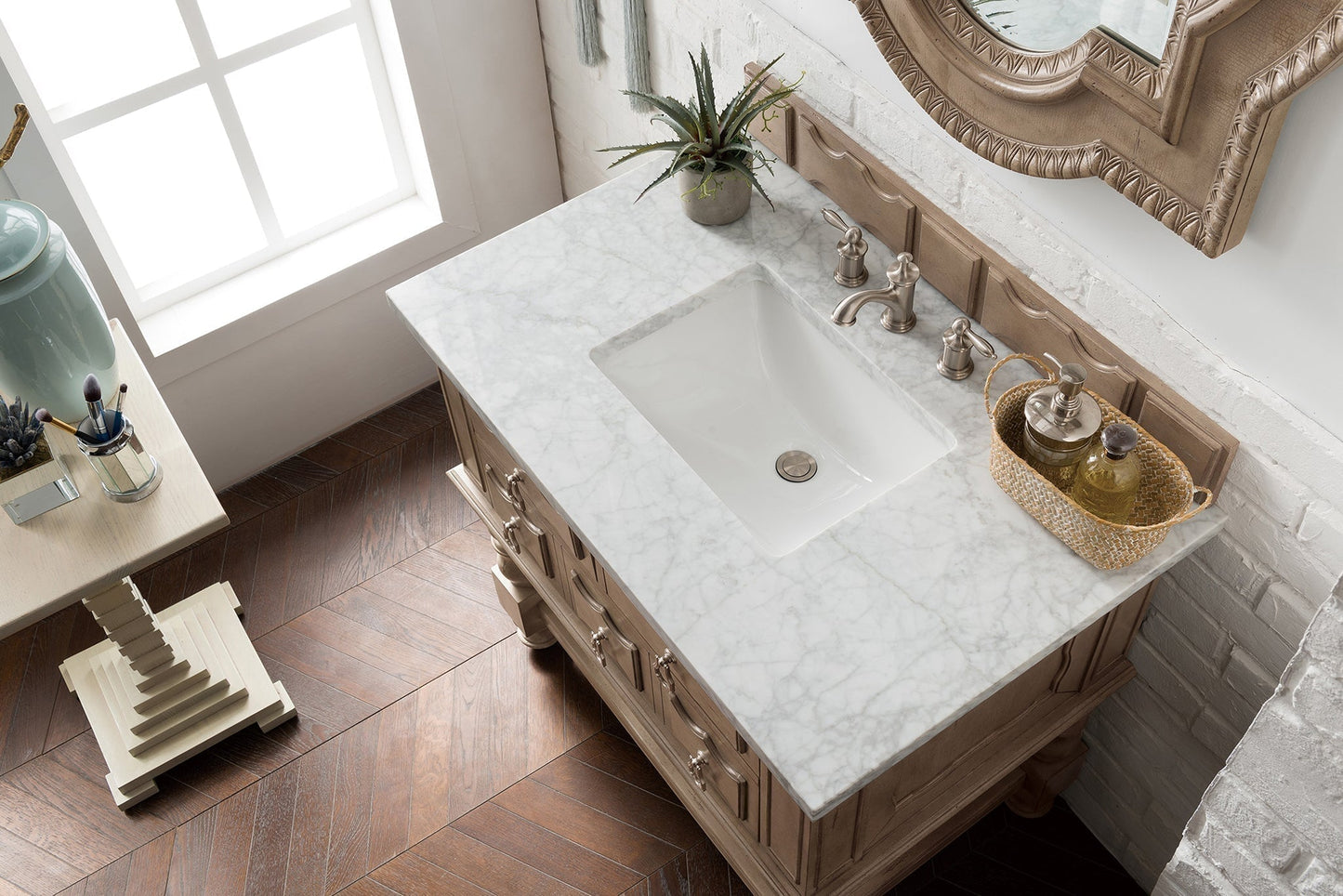 
                  
                    Castilian 36" Single Bathroom Vanity in Empire Gray Single Bathroom Vanity James Martin Vanities Empire Gray Carrara White Marble 
                  
                