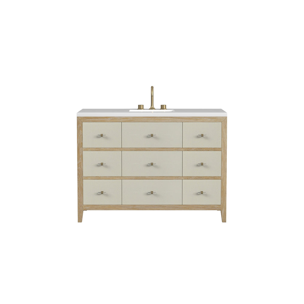 
                  
                    Celeste 48" Single Vanity in Sunwashed Oak with Embossed Shagreen Single Bathroom Vanity James Martin Vanities 
                  
                