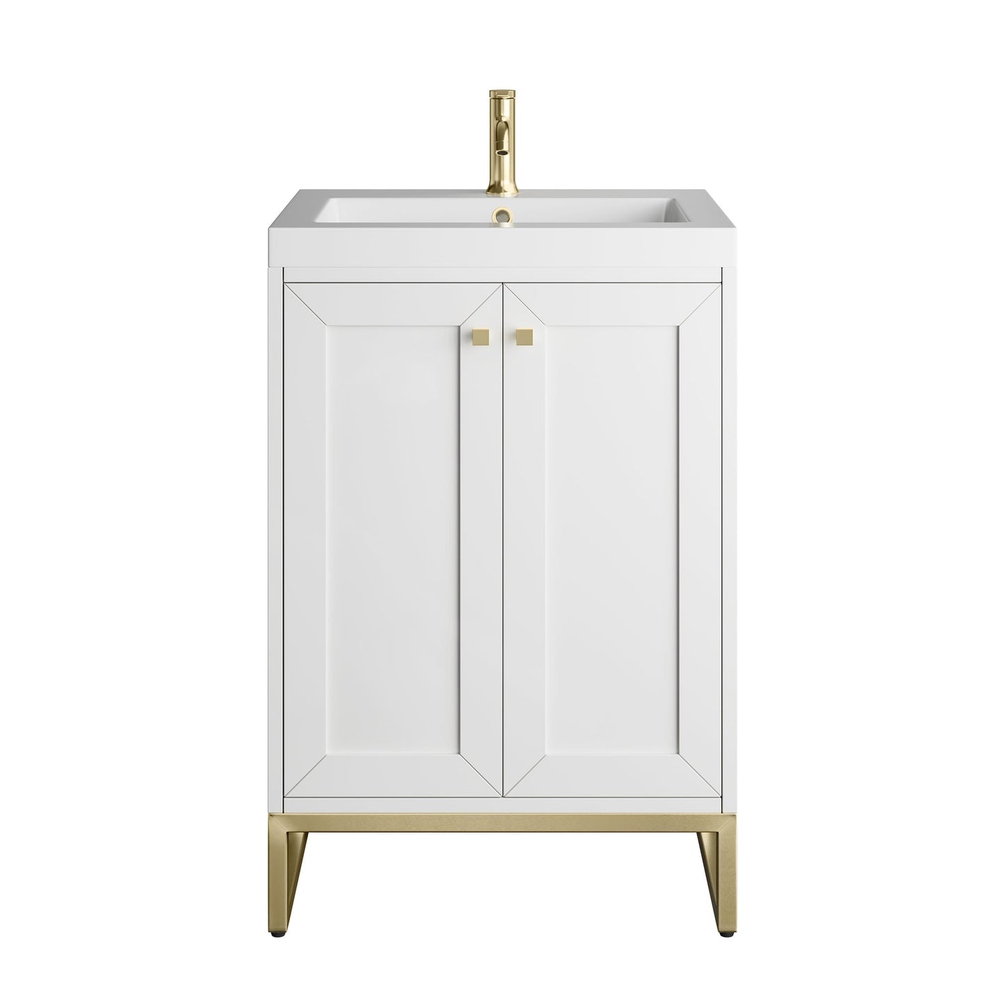 
                  
                    Chianti 24" Single Vanity in Glossy White Single Bathroom Vanity James Martin Vanities Radiant Gold 
                  
                