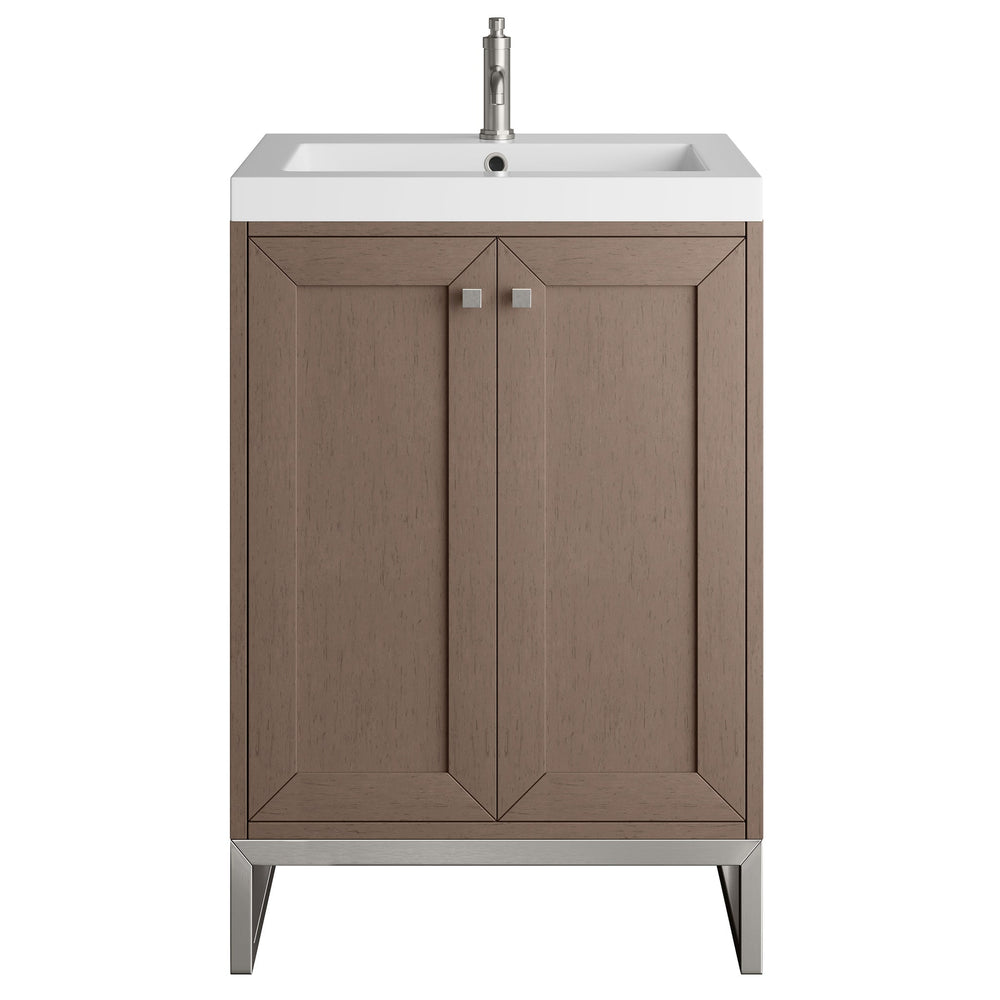 
                  
                    Chianti 24" Single Vanity in Whitewashed Walnut Single Bathroom Vanity James Martin Vanities Brushed Nickel 
                  
                