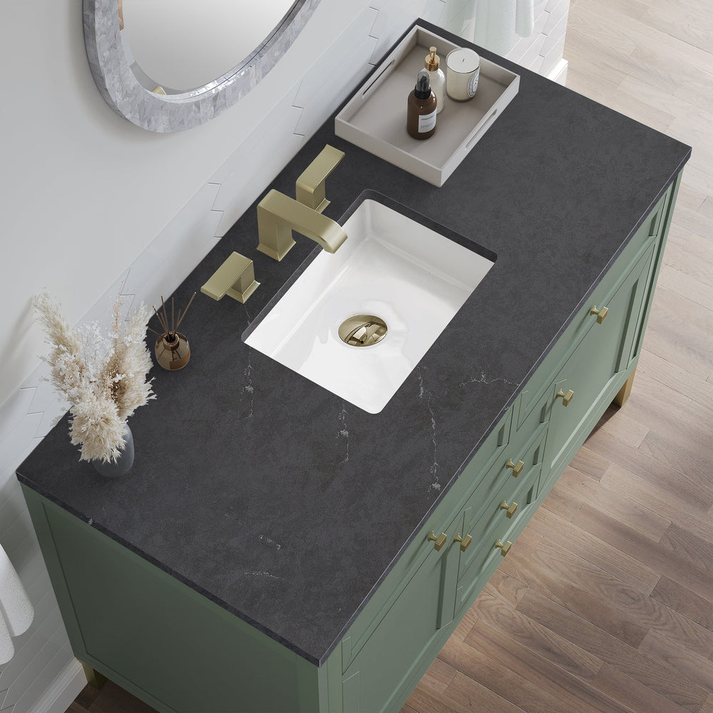 
                  
                    Chicago 48" Single Bathroom Vanity in Smokey Celadon Single Bathroom Vanity James Martin Vanities Charcoal Soapstone Silestone 
                  
                