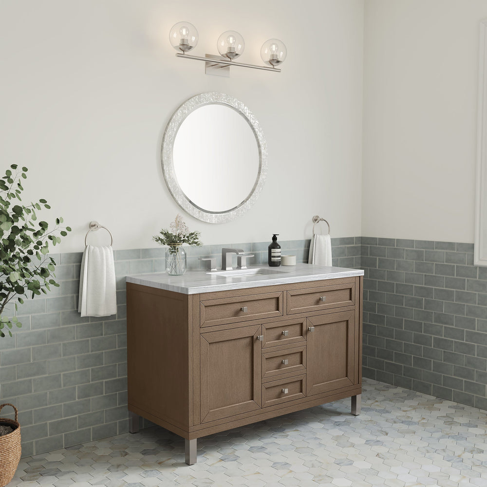 
                  
                    Chicago 48" Single Bathroom Vanity in Whitewashed Walnut Single Bathroom Vanity James Martin Vanities 
                  
                