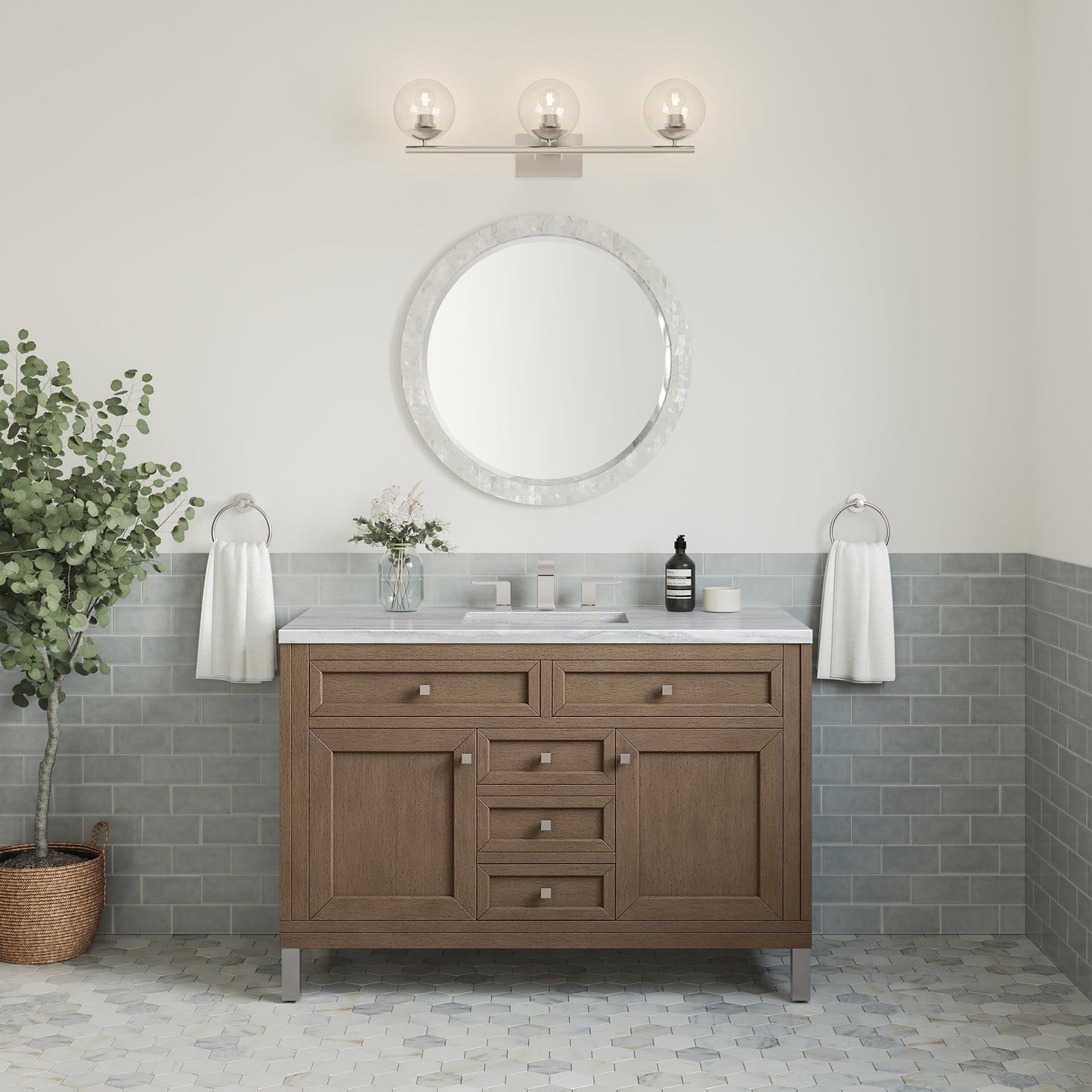 
                  
                    Chicago 48" Single Bathroom Vanity in Whitewashed Walnut Single Bathroom Vanity James Martin Vanities Select Your Top 
                  
                