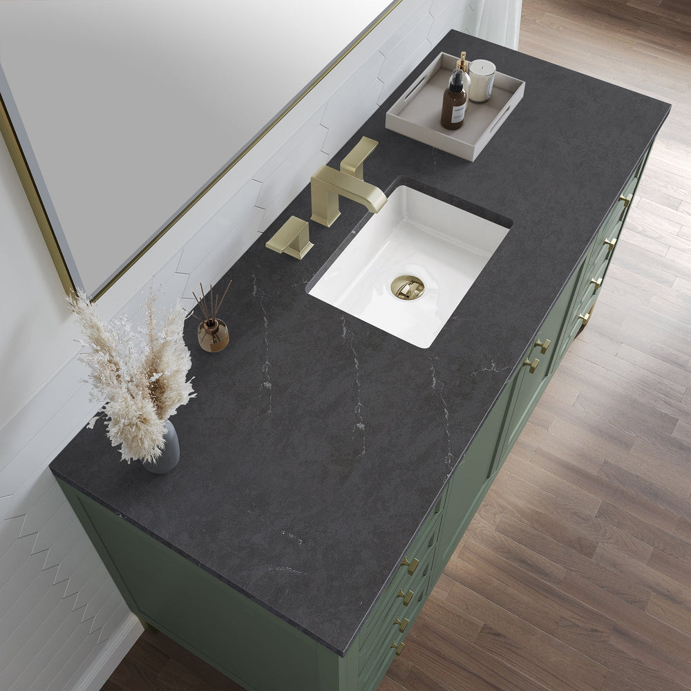 
                  
                    Chicago 60" Single Bathroom Vanity in Smokey Celadon Single Bathroom Vanity James Martin Vanities Charcoal Soapstone Silestone 
                  
                