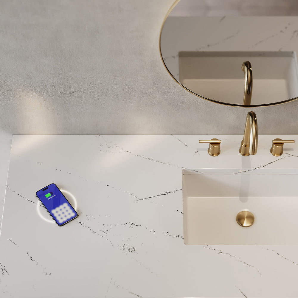 
                  
                    Chicago 60" Single Bathroom Vanity in Walnut Whisper Single Bathroom Vanity James Martin Vanities FreePower-Enabled Ethereal Noctis Silestone 
                  
                