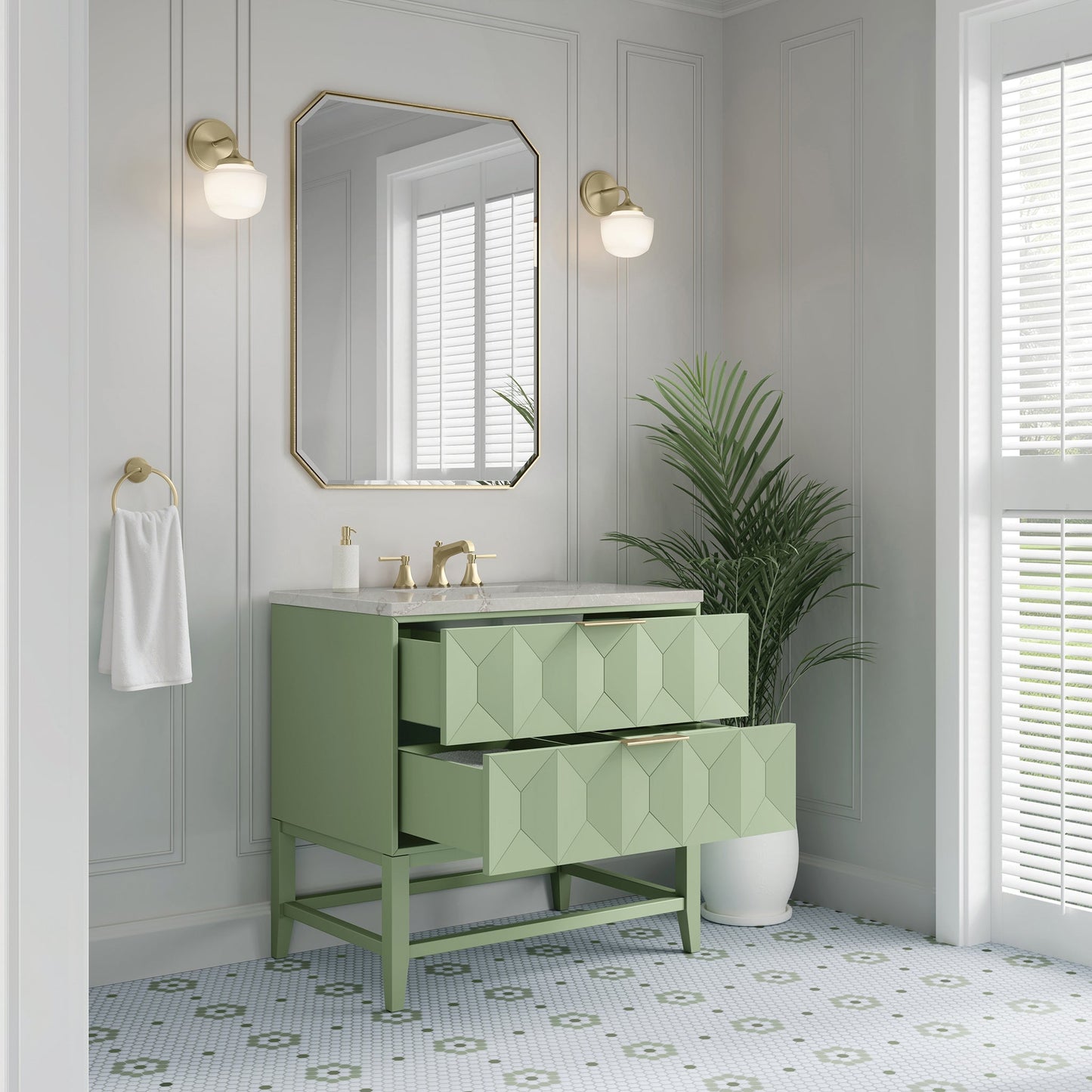 
                  
                    Emmeline 36" Vanity in Pistachio Single Bathroom Vanity James Martin Vanities 
                  
                