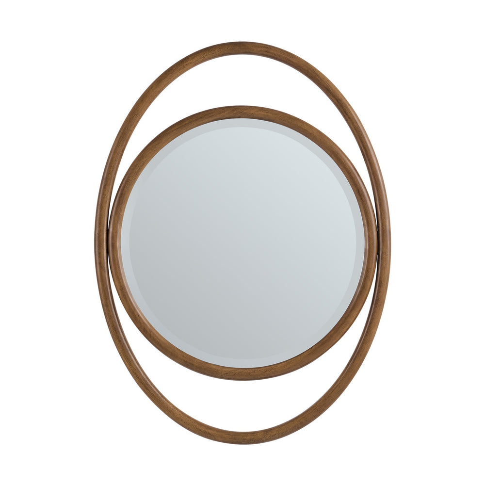 Esca Oval Mirror in Mid-Century Walnut James Martin Vanities 