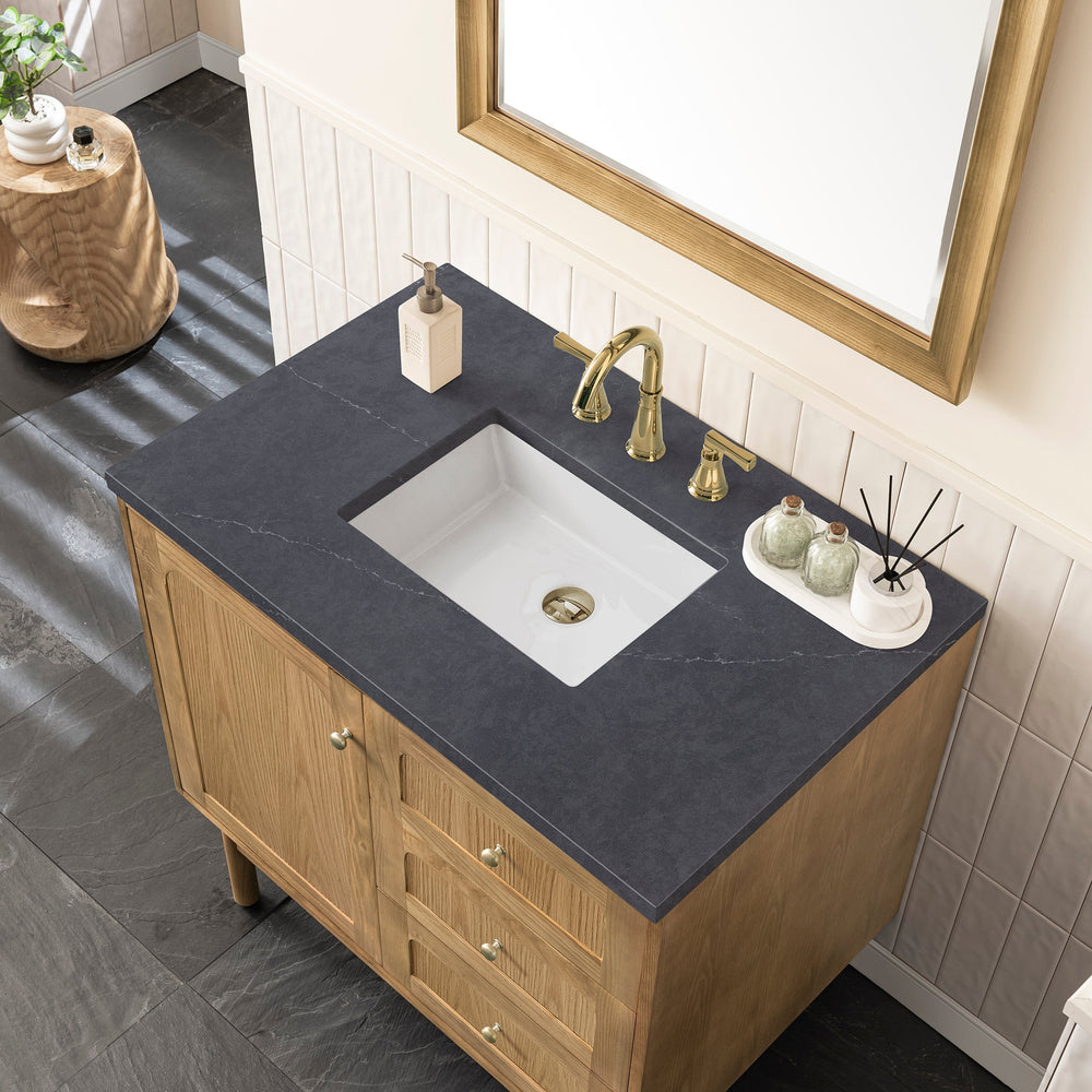 
                  
                    Laurent 36" Single Vanity in Light Natural Oak Single Bathroom Vanity James Martin Vanities Charcoal Soapstone Silestone 
                  
                