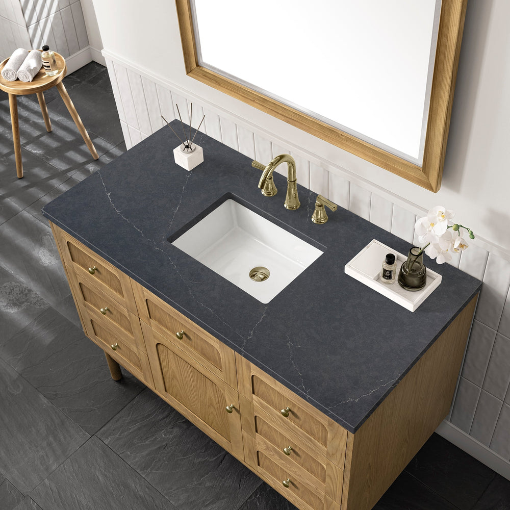 
                  
                    Laurent 48" Single Vanity in Light Natural Oak James Martin Vanities Charcoal Soapstone Silestone 
                  
                