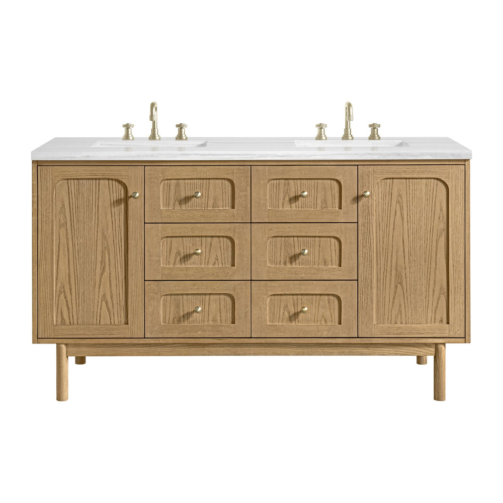 
                  
                    Laurent 60" Double Vanity in Light Natural Oak Double Bathroom Vanity James Martin Vanities 
                  
                