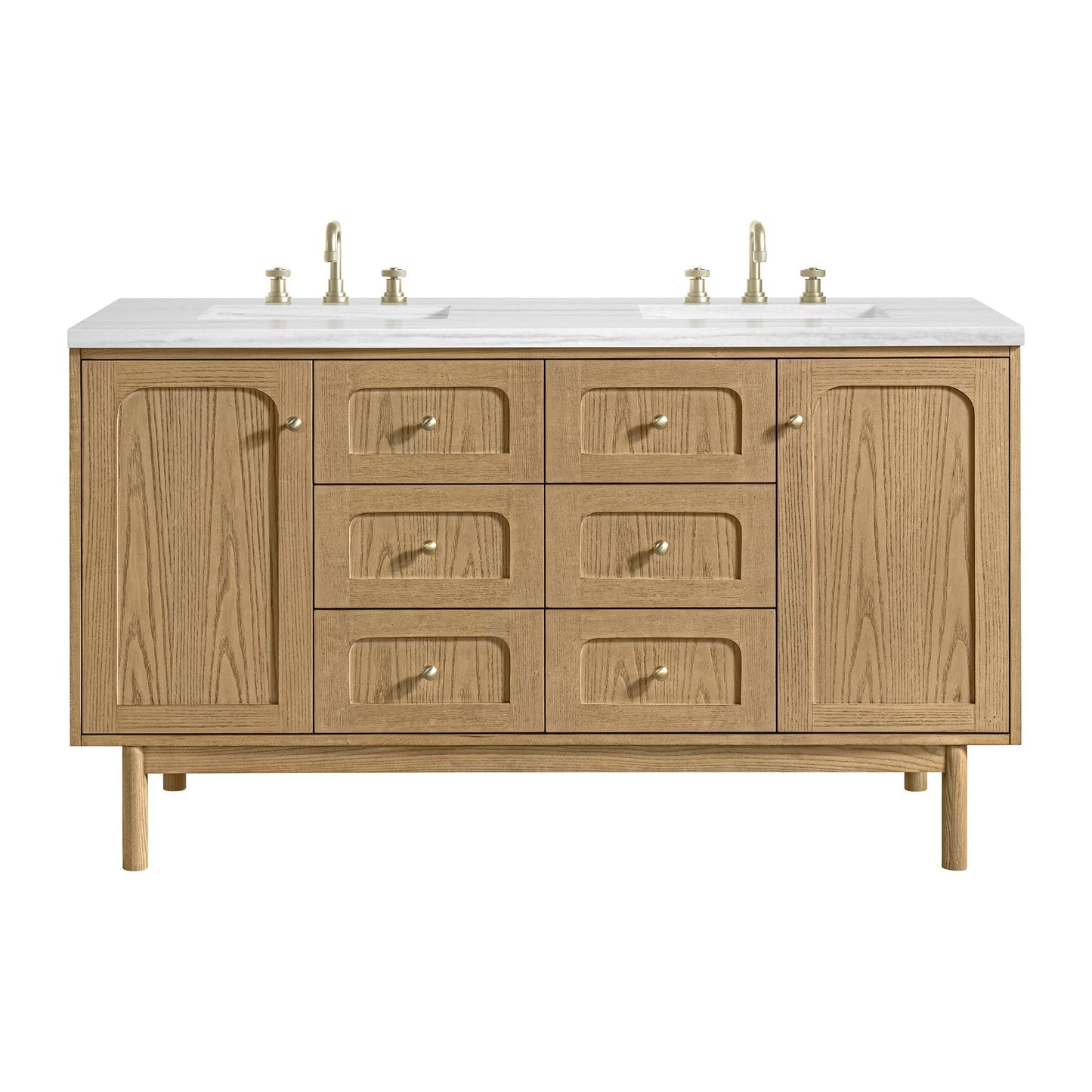 
                  
                    Laurent 60" Double Vanity in Light Natural Oak Double Bathroom Vanity James Martin Vanities 
                  
                