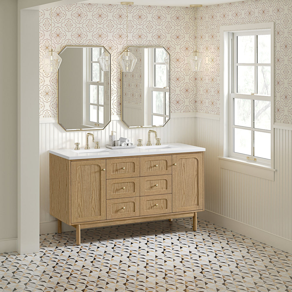 
                  
                    Laurent 60" Double Vanity in Light Natural Oak Double Bathroom Vanity James Martin Vanities 
                  
                