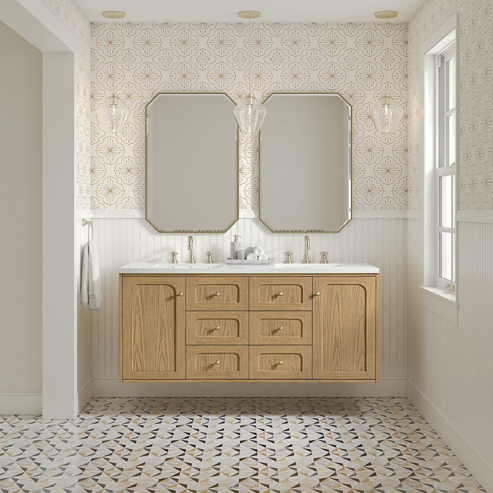 
                  
                    Laurent 60" Double Vanity in Light Natural Oak Double Bathroom Vanity James Martin Vanities 
                  
                