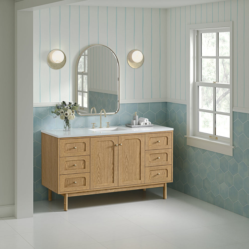 
                  
                    Laurent 60" Single Vanity in Light Natural Oak Single Bathroom Vanity James Martin Vanities 
                  
                