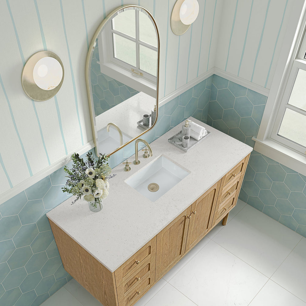 
                  
                    Laurent 60" Single Vanity in Light Natural Oak Single Bathroom Vanity James Martin Vanities Lime Delight Silestone 
                  
                