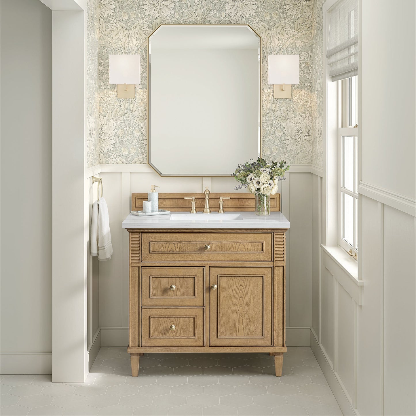 Lorelai 36" Single Vanity in Light Natural Oak James Martin Vanities Select Your Top 