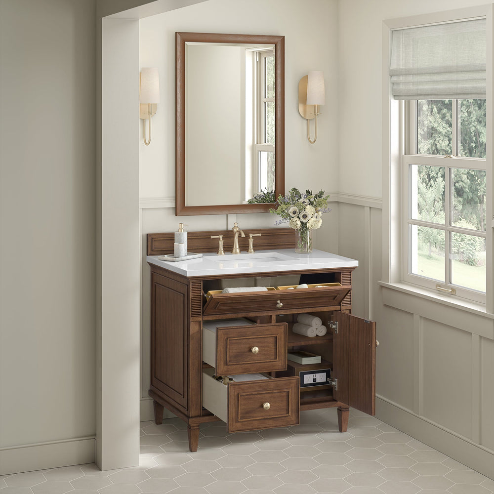 
                  
                    Lorelai 36" Single Vanity in Mid-Century Walnut James Martin Vanities 
                  
                