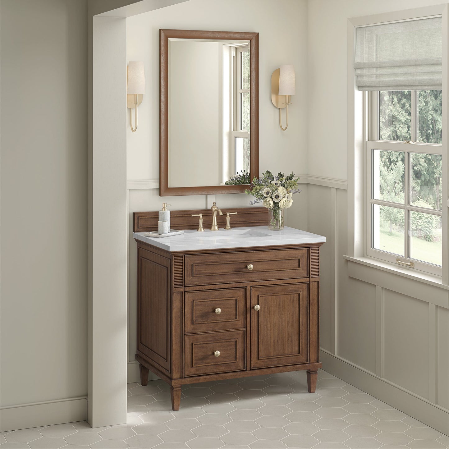 
                  
                    Lorelai 36" Single Vanity in Mid-Century Walnut James Martin Vanities 
                  
                