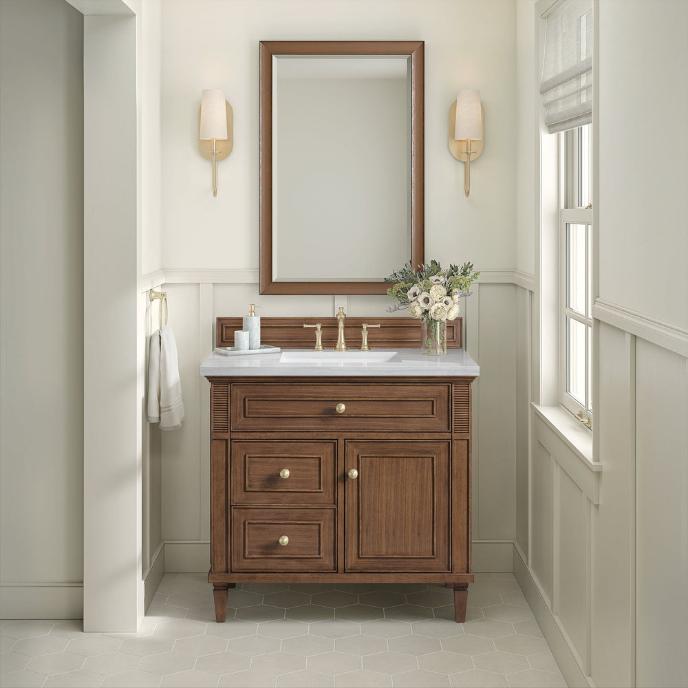 Lorelai 36" Single Vanity in Mid-Century Walnut James Martin Vanities Select Your Top 