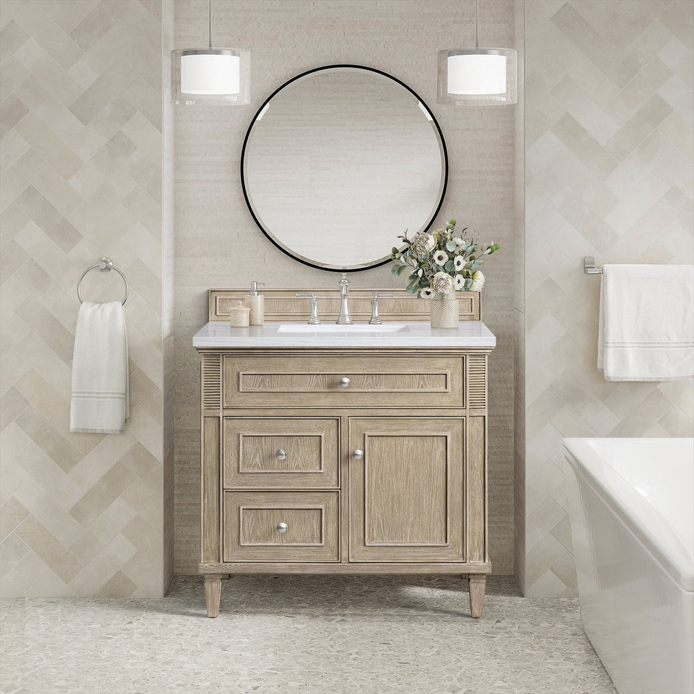 
                  
                    Lorelai 36" Single Vanity in Whitewashed Oak James Martin Vanities Select Your Top 
                  
                