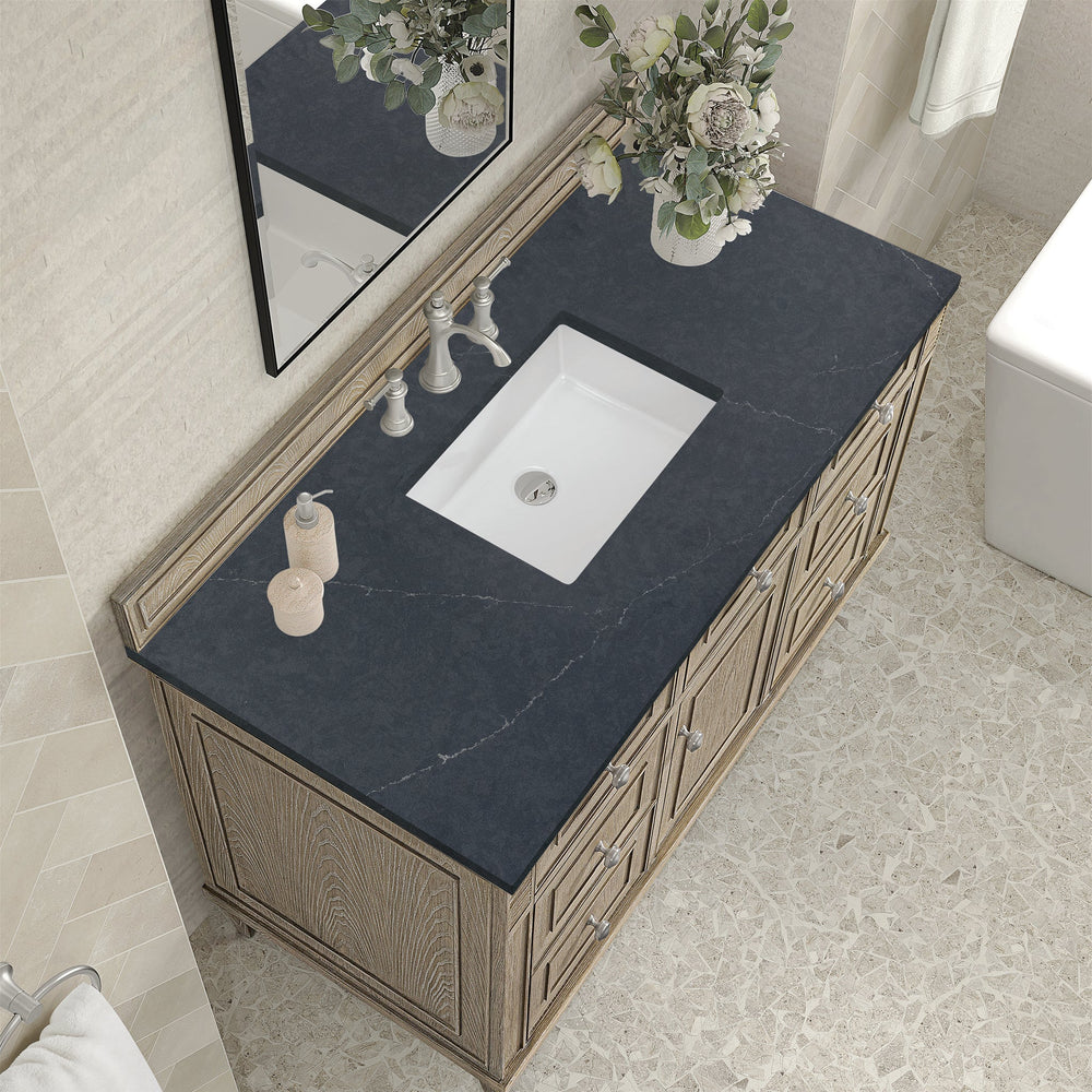 
                  
                    Lorelai 48" Single Vanity in Whitewashed Oak James Martin Vanities Charcoal Soapstone Silestone 
                  
                