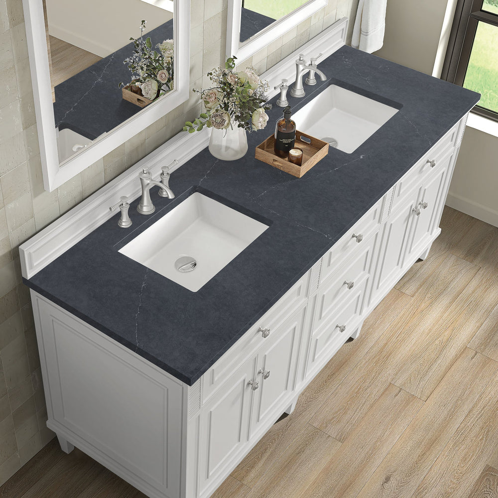 
                  
                    Lorelai 72" Double Vanity in Bright White James Martin Vanities Charcoal Soapstone Silestone 
                  
                