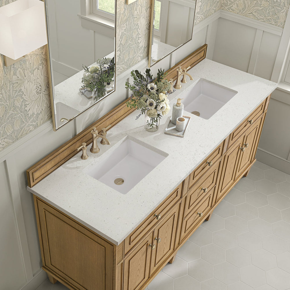 
                  
                    Lorelai 72" Double Vanity in Light Natural Oak James Martin Vanities Lime Delight Silestone 
                  
                