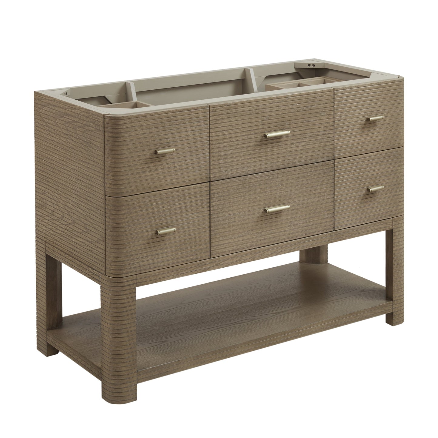 
                  
                    Lucian 48" Single Vanity in Pebble Oak Single Bathroom Vanity James Martin Vanities Select Your Top 
                  
                