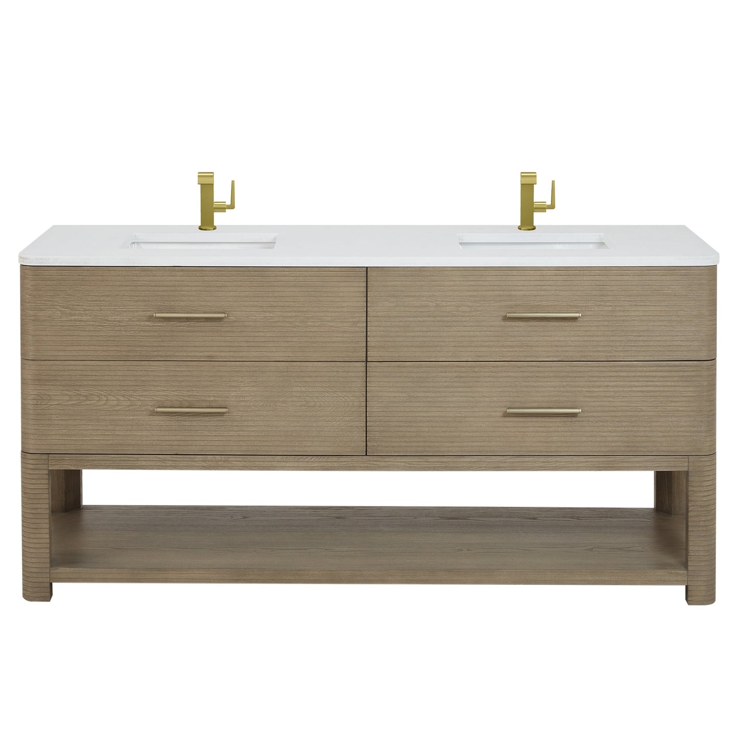 
                  
                    Lucian 72" Double Vanity in Pebble Oak Double bathroom Vanity James Martin Vanities 
                  
                