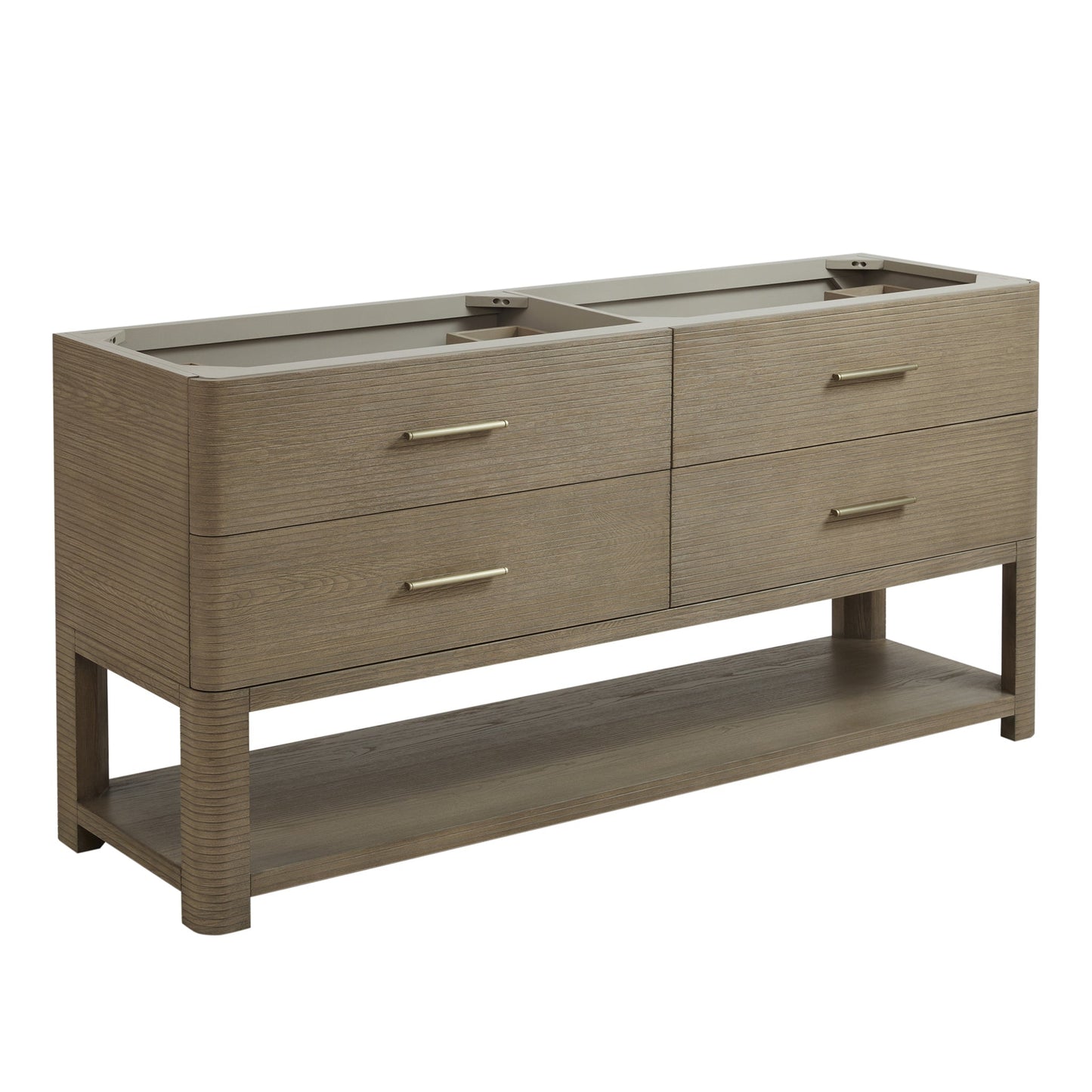 
                  
                    Lucian 72" Double Vanity in Pebble Oak Double bathroom Vanity James Martin Vanities Select Your Top 
                  
                