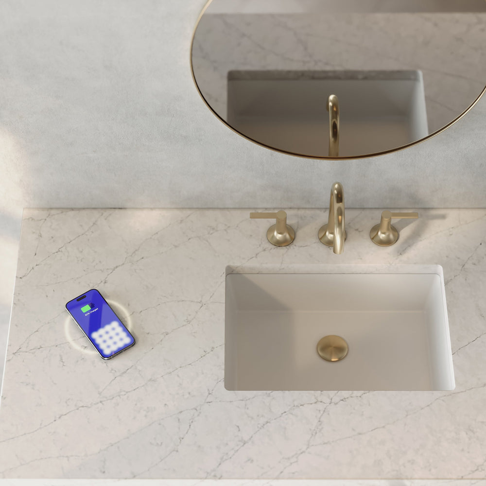 
                  
                    Malibu 48" Single Bathroom Vanity in Amber Birch Single Bathroom Vanity James Martin Vanities FreePower-Enabled Eternal Jasmine Pearl Silestone 
                  
                