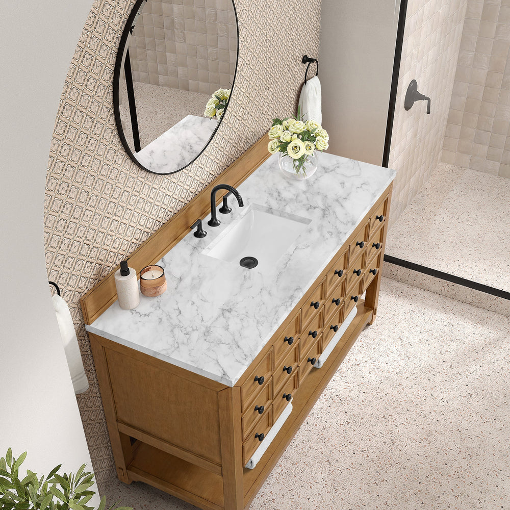 
                  
                    Malibu 60" Single Bathroom Vanity Single Bathroom Vanity James Martin Vanities Carrara White Marble 
                  
                