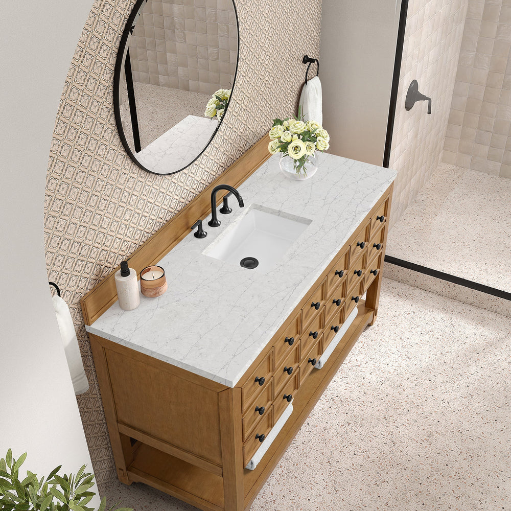 
                  
                    Malibu 60" Single Bathroom Vanity Single Bathroom Vanity James Martin Vanities Eternal Jasmine Pearl Silestone 
                  
                