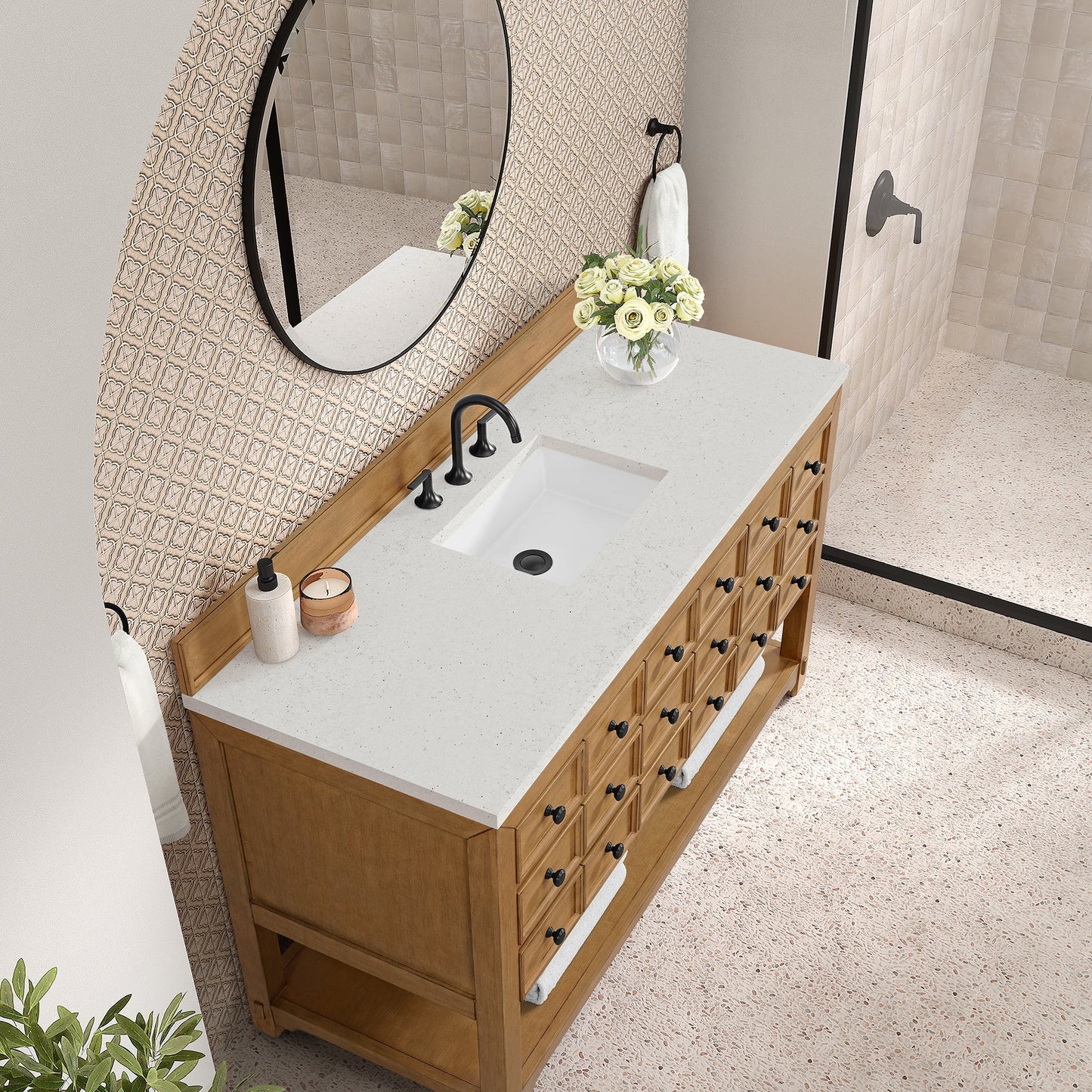 
                  
                    Malibu 60" Single Bathroom Vanity Single Bathroom Vanity James Martin Vanities Lime Delight Silestone 
                  
                