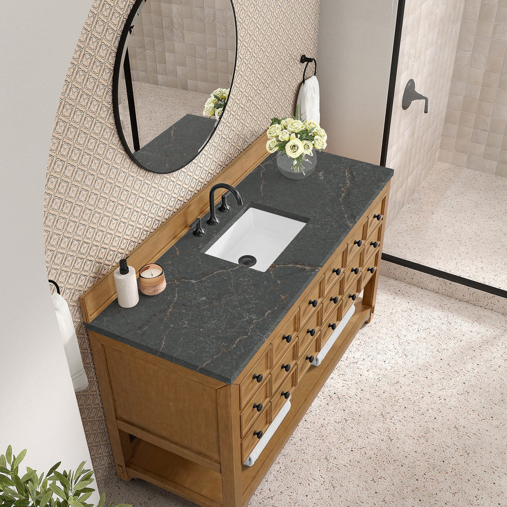 
                  
                    Malibu 60" Single Bathroom Vanity Single Bathroom Vanity James Martin Vanities Parisien Bleu Silestone 
                  
                