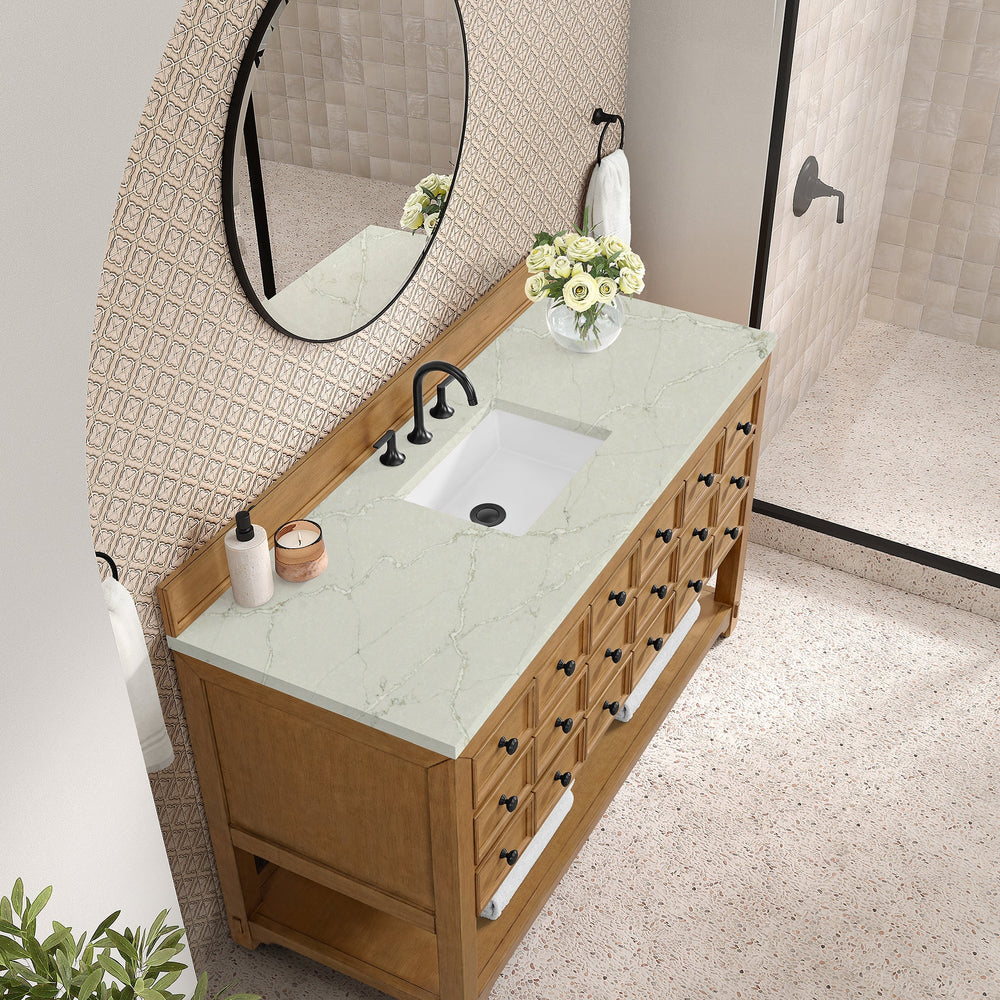 
                  
                    Malibu 60" Single Bathroom Vanity Single Bathroom Vanity James Martin Vanities Victorian Silver Silestone 
                  
                