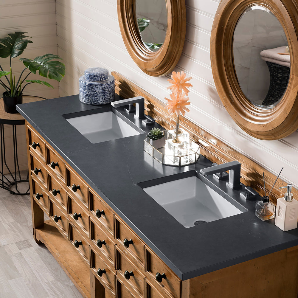 
                  
                    Malibu 72" Double Bathroom Vanity Double bathroom Vanity James Martin Vanities Charcoal Soapstone Silestone 
                  
                