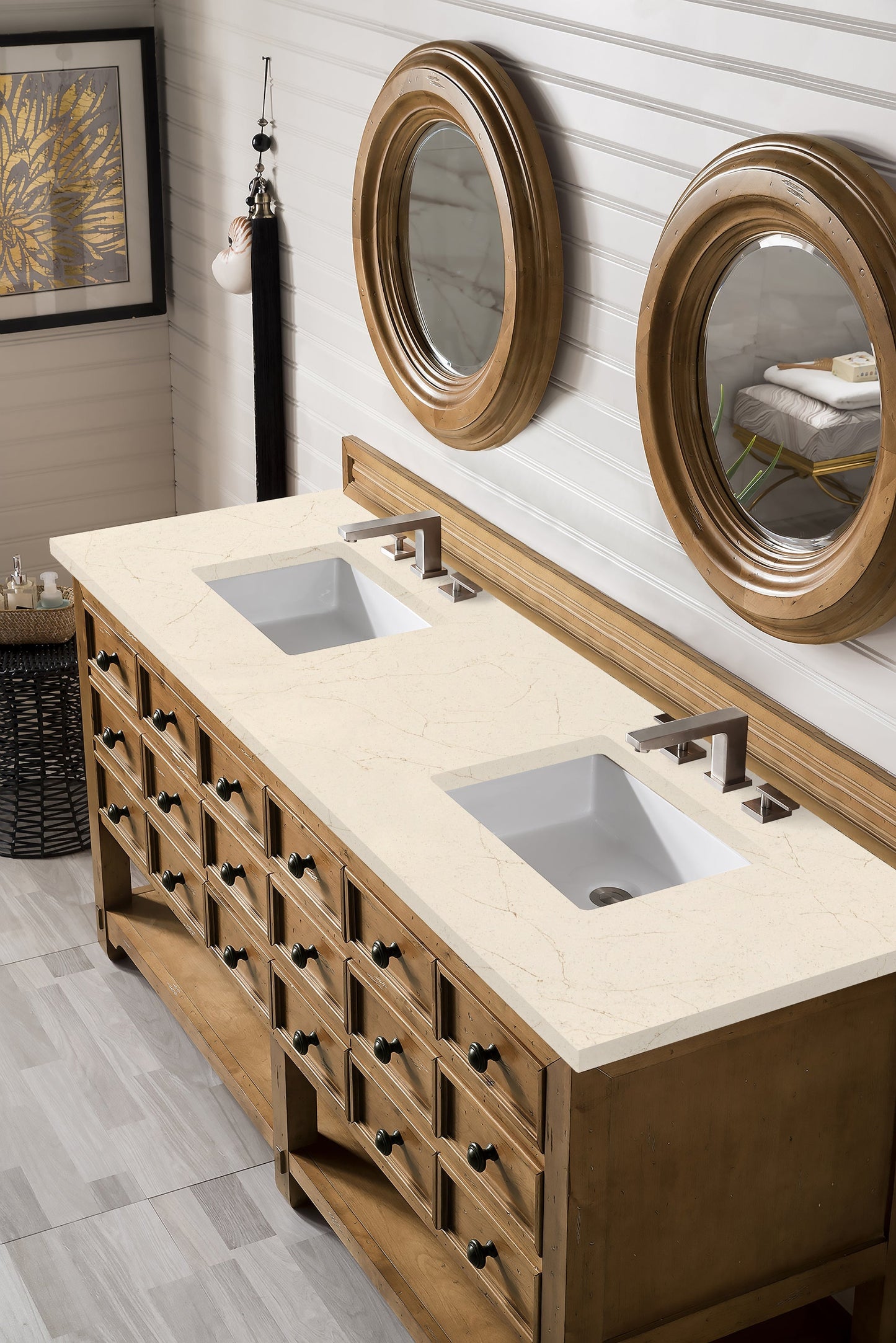 
                  
                    Malibu 72" Double Bathroom Vanity Double bathroom Vanity James Martin Vanities Eternal Marfil Silestone 
                  
                