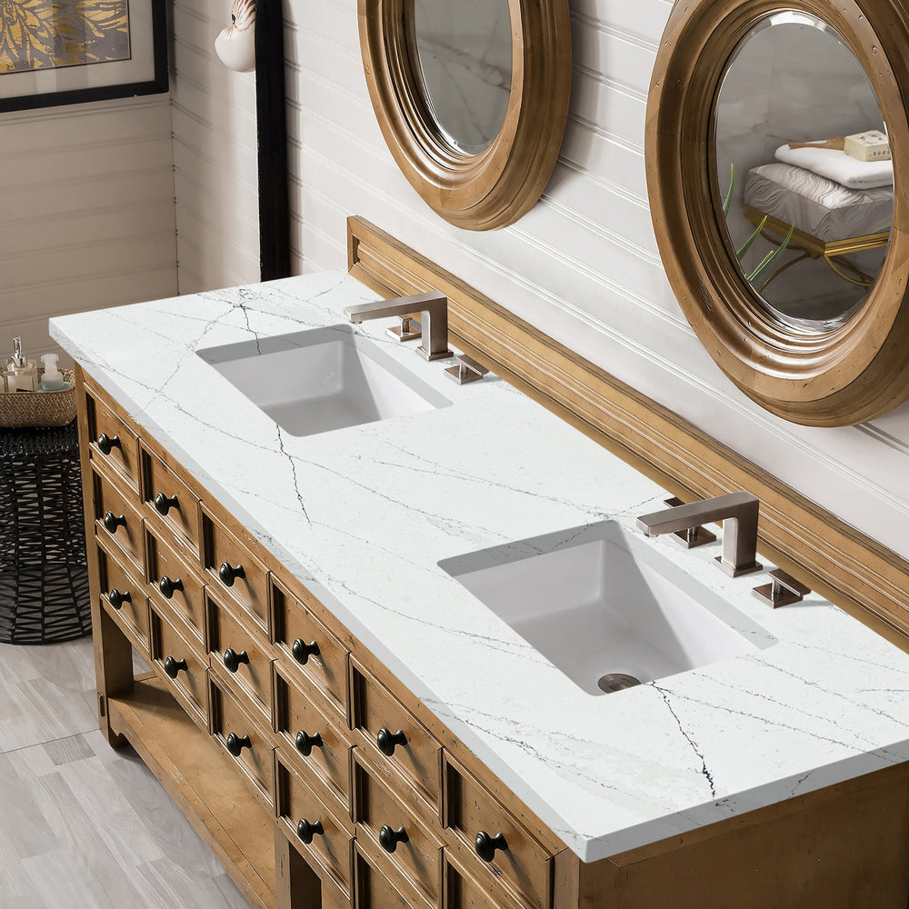 
                  
                    Malibu 72" Double Bathroom Vanity Double bathroom Vanity James Martin Vanities Ethereal Noctis Silestone 
                  
                