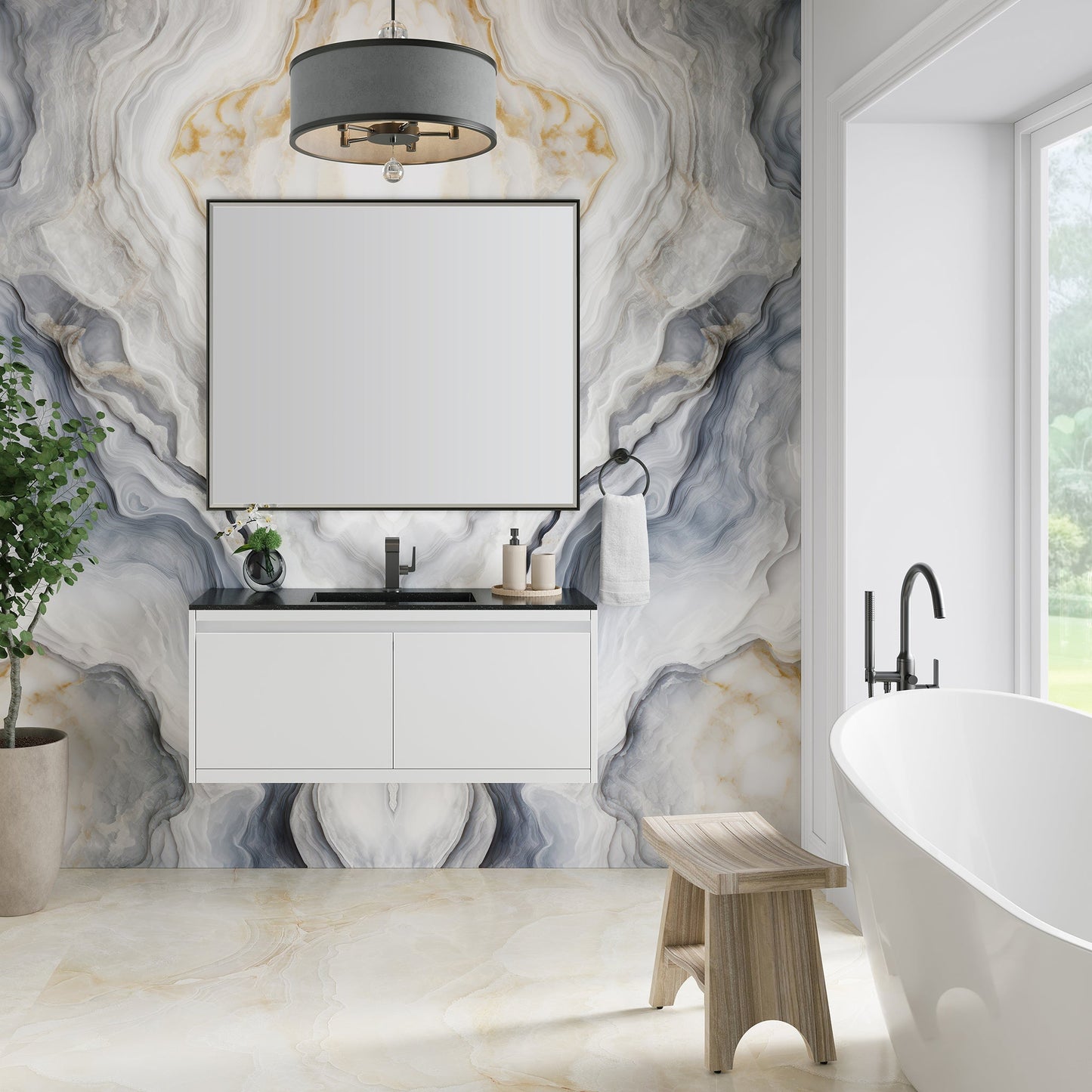 
                  
                    Mantova 47.3" Single Vanity Cabinet, Glossy White Single Bathroom Vanity James Martin Vanities 
                  
                