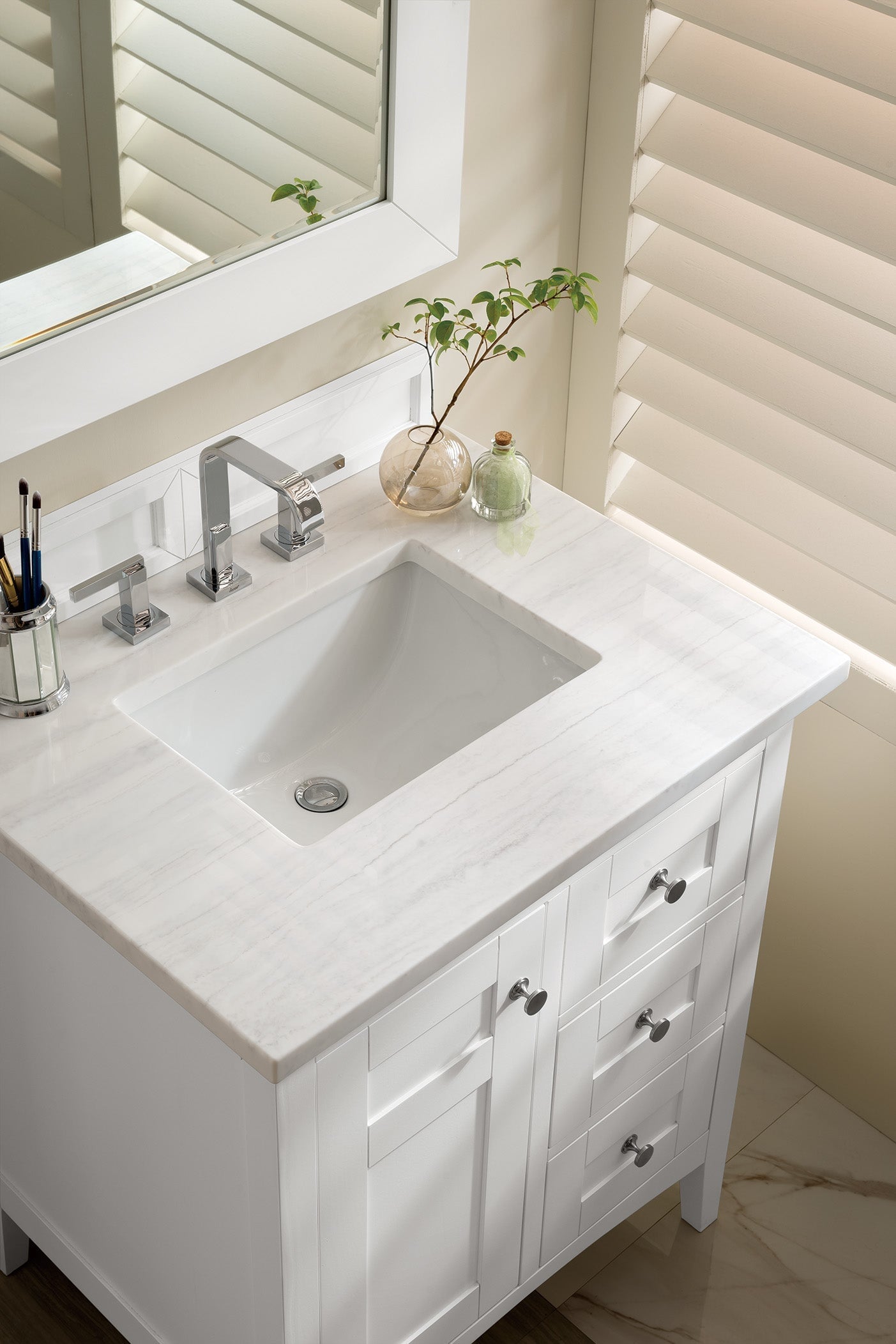 
                  
                    Palisades 30" Single Bathroom Vanity Single Bathroom Vanity James Martin Vanities Arctic Fall Solid Surface 
                  
                