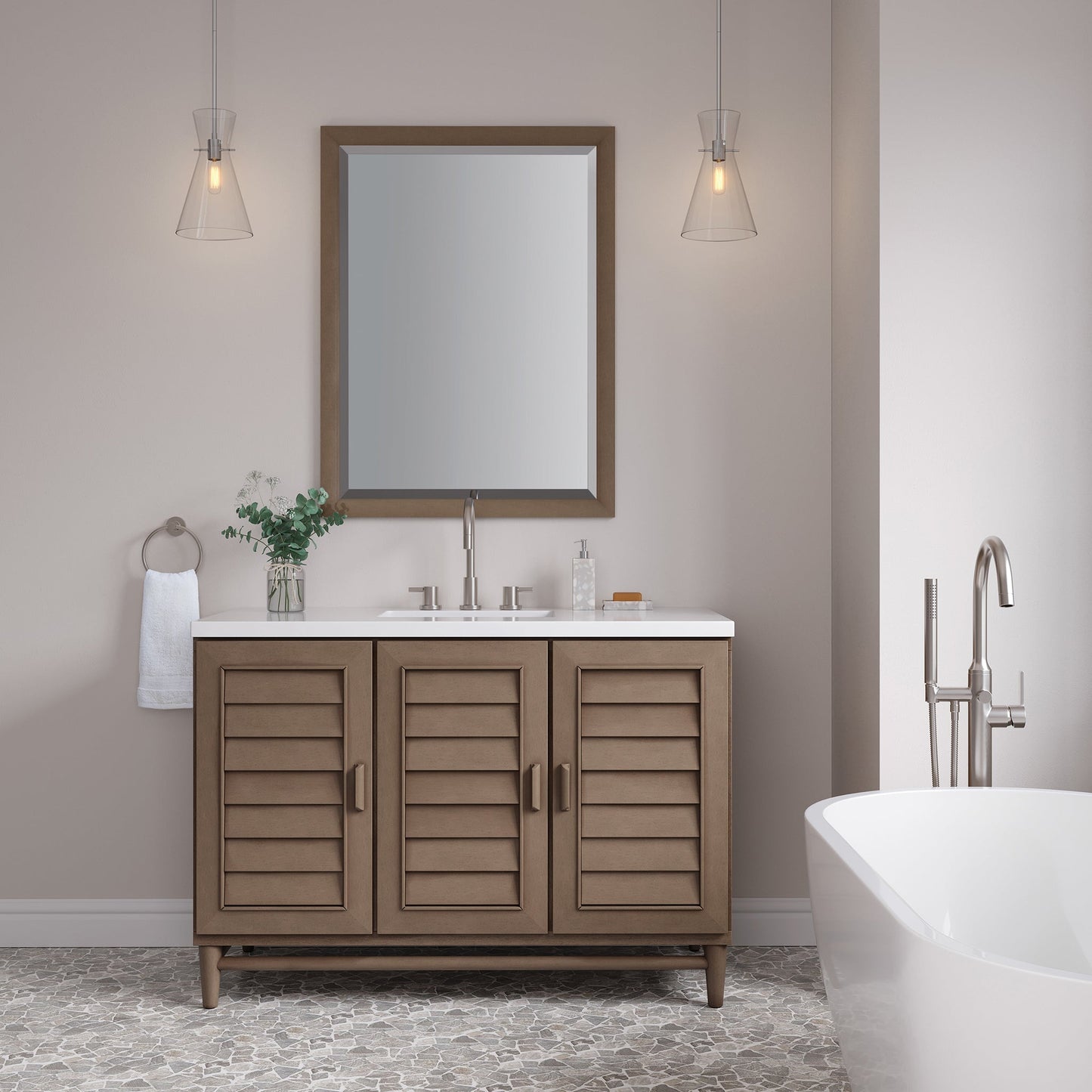
                  
                    Portland 48" Single Bathroom Vanity in Whitewashed Walnut Single Bathroom Vanity James Martin Vanities Select Your Top 
                  
                