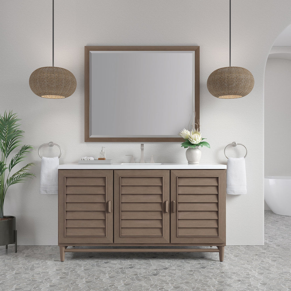 
                  
                    Portland 60" Single Bathroom Vanity in Whitewashed Walnut Single Bathroom Vanity James Martin Vanities Select Your Top 
                  
                