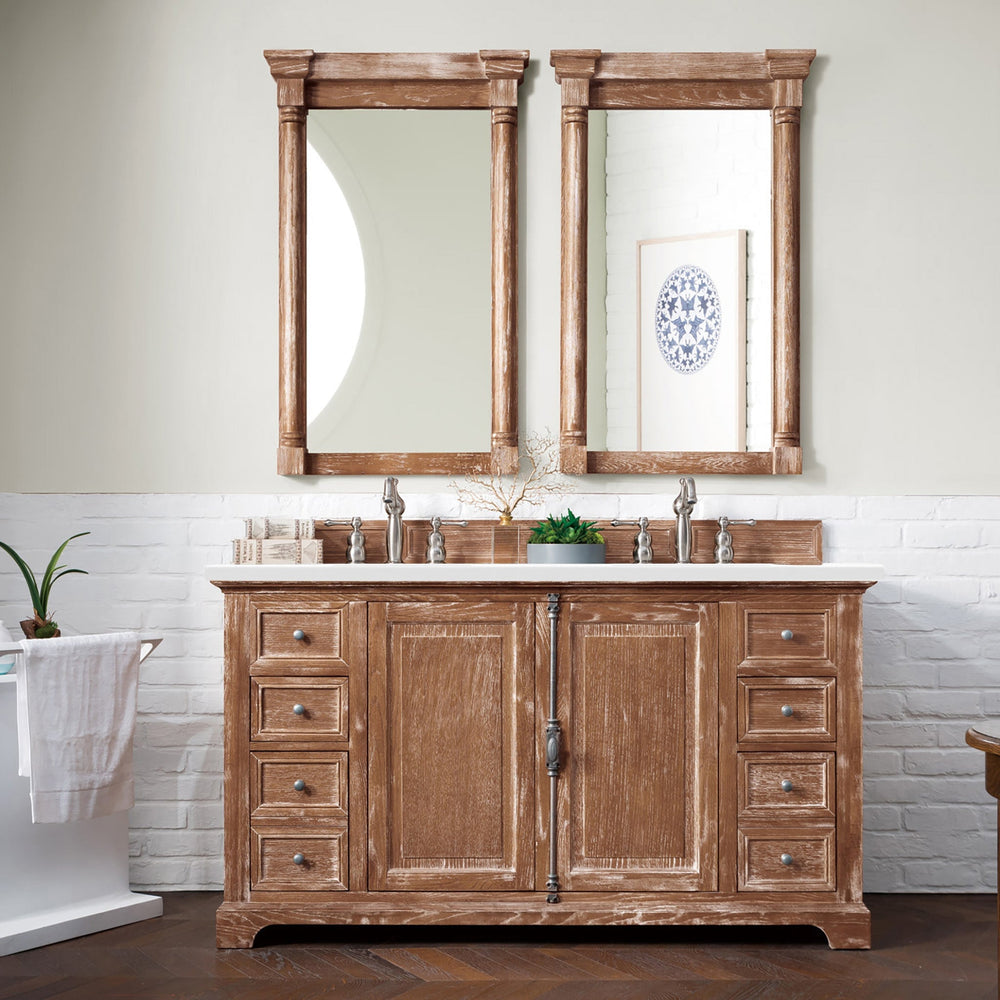 Providence 60" Double Bathroom Vanity in Driftwood Double bathroom Vanity James Martin Vanities Select Your Top 