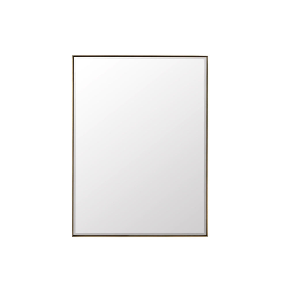 
                  
                    Rohe 30" Rectangular Mirror in Champagne Brass Mirror James Martin Vanities 
                  
                