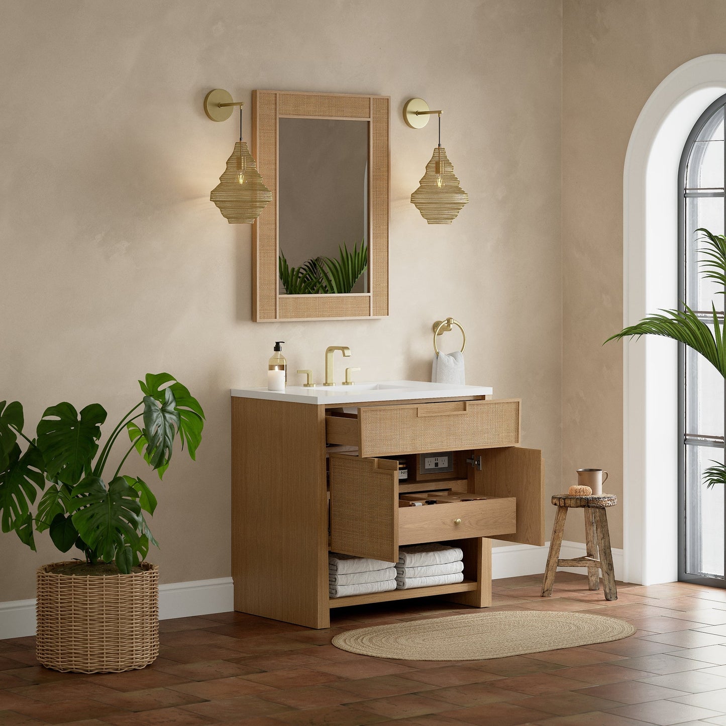 
                  
                    Solene 36" Single Vanity in Seaside Oak Single Bathroom Vanity James Martin Vanities 
                  
                